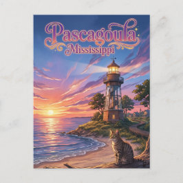 Pascagoula River Lighthouse Mississippi Briefkaart