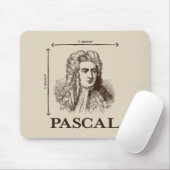 Pascal = 1 newton per vierkante meter wiskunde gra muismat (Met muis)