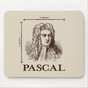 Pascal = 1 newton per vierkante meter wiskunde gra muismat