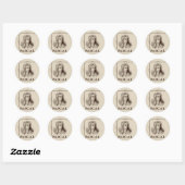 Pascal = 1 newton per vierkante meter wiskunde gra ronde sticker (Vel)