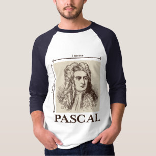 Pascal = 1 newton per vierkante meter wiskunde gra t-shirt