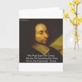 Pascal "Leer Beperkingen" Wijsheid Citaat Cadeaus Kaart (Gele Bloem)