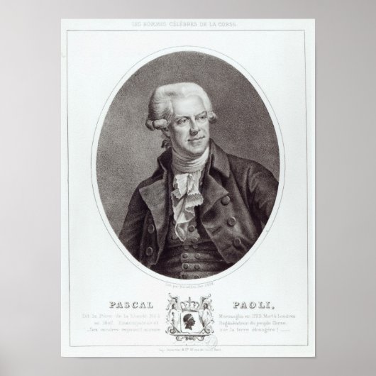 Pascal Paoli, 1872 Poster (Voorkant)