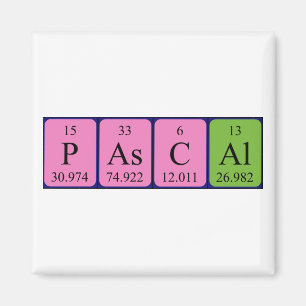 Pascal periodieke table name magnet