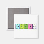 Pascaline periodieke lijstnaam magnet (Voorkant / Achterkant)