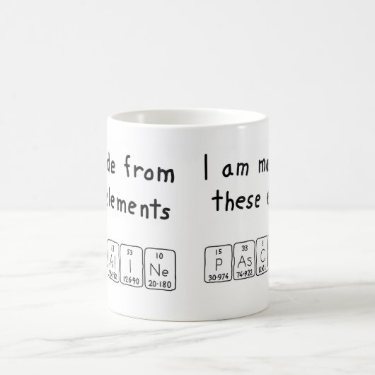 Pascaline periodieke lijstnaam mok (Center)