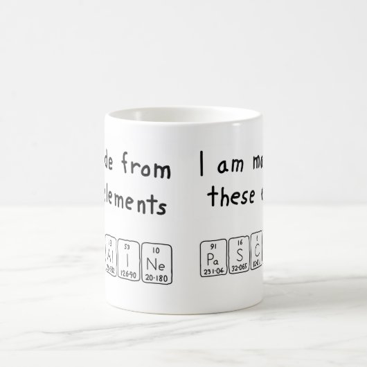 Pascaline periodieke lijstnaam mok (Center)