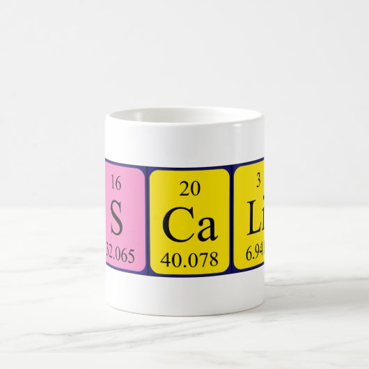 Pascaline periodieke lijstnaam mok (Center)