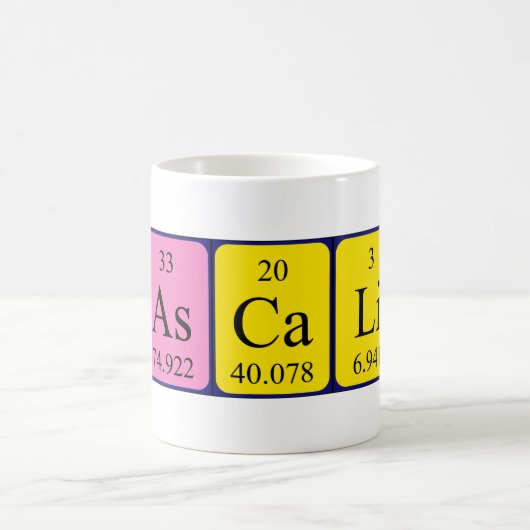 Pascaline periodieke lijstnaam mok (Center)