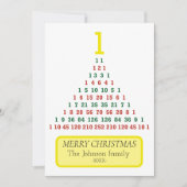 Pascal's driehoek feestdagenkaart (Voorkant)