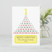 Pascal's driehoek feestdagenkaart (Staand voorkant)