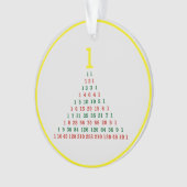 Pascal's driehoek kerstboom ornament (voorkant)