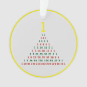 Pascal's driehoek kerstboom ornament (voorkant)