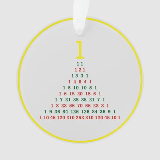 Pascal's driehoek kerstboom ornament (voorkant)