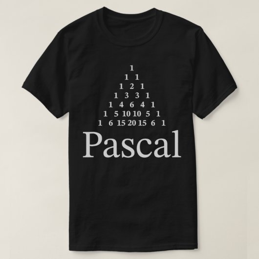 Pascals Triangle Wiskunde T-shirt (Design voorkant)