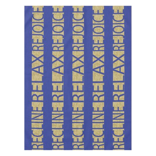 Pascha 52/70" tafelkleed "RRR blauw/goud" (Voorkant)