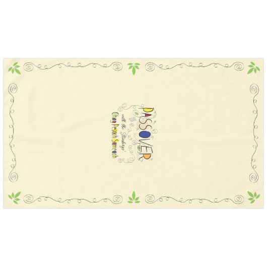 Pascha 60/104 "Tafelkleed Pascha Chag Sameach Tafelkleed (Voorkant (Horizontaal))