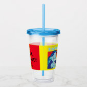 Pascha Acryl Tumbler 16 oz Hongerige Dinosaurus Acryl Drinkbeker (Rechts)