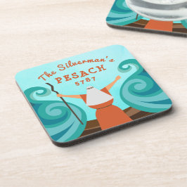 Pascha Blauw Blauwgroen Bruin Custom Familienaam J Bier Onderzetter