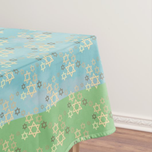 Pascha Blauwe en Groene Ster van David Tafelkleed (Voorbeeld)
