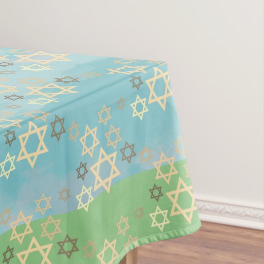 Pascha Blauwe en Groene Ster van David Tafelkleed (Voorbeeld)