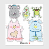 Pascha Cat en Vrienden Custom Shaped Stickers (Vel)