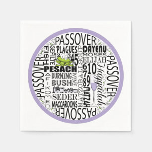 Pascha Cocktail servetten "Dayenu & meer" Patroon