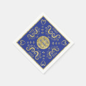 Pascha Cocktail servetten "Gold Elegant" Patroon (Hoek)