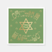 Pascha Cocktail servetten "Gold Jerusalem" Patroon (Voorkant)