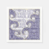 Pascha Cocktail servetten Gold Star/Paarse (Voorkant)