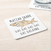 Pascha Daiaynu Matzah Shark Kartonnen Onderzetters (Schuin)