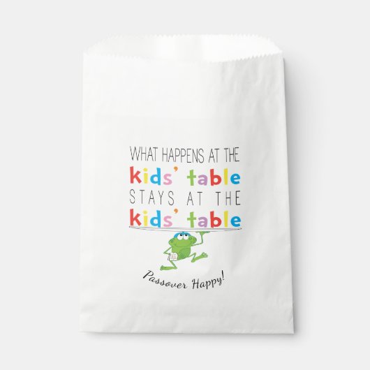 Pascha "De Kinderen tafel" Goodie Favor Bag Bedankzakje (Voorkant)