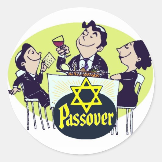 Pascha Familiediner Ronde Sticker (Voorkant)