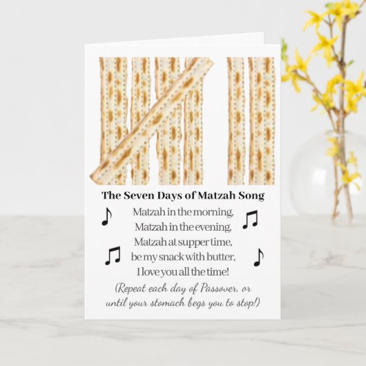 Pascha Funny 7 Dagen van Pascha Kaart (Gele Bloem)