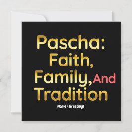 Pascha Geloof Familie en Traditie Christelijk Pase Kaart