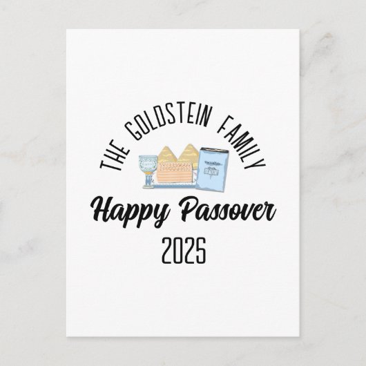 Pascha Gepersonaliseerde familienaam Briefkaart (Voorkant)