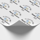 Pascha Gepersonaliseerde familienaam Cadeaupapier (Hoek)