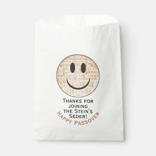 Pascha Happy Matzah Goodie Favor Bag Bedankzakje (Voorkant)