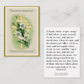 Pascha Heilige Kaarten met Prayer St. John Chrysos Visitekaartje (Voorkant / Achterkant)