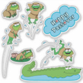 Pascha Hoppy Pascha Custom Shaped Stickers (Voorkant)