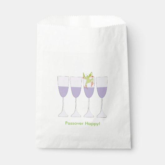 Pascha "Kikker en Wijn" Goodie Favor Bag Bedankzakje (Voorkant)