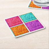 Pascha Kleurrijke Matzah Kartonnen Onderzetters (Schuin)