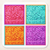 Pascha Kleurrijke Matzah Kartonnen Onderzetters (Voorkant)