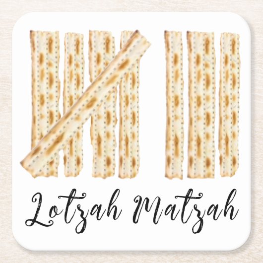 Pascha Lotzah Matzah 8 dagen Kartonnen Onderzetters (Voorkant)