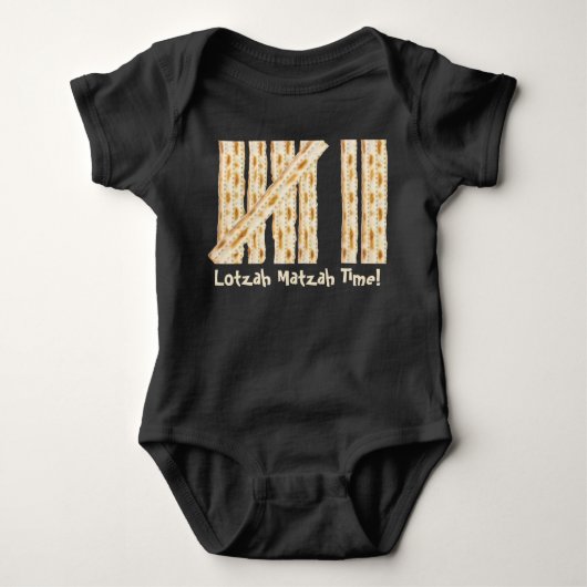 Pascha Lotzah Matzah Tijd 7 Dagen Romper (Voorkant)