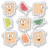 Pascha Matzah/Snoep Custom Shaped Stickers (Voorkant)