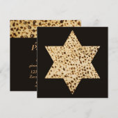 Pascha Matzah Star of David Kaart (Voorkant / Achterkant)