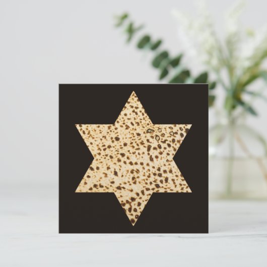 Pascha Matzah Star of David Kaart (Staand voorkant)