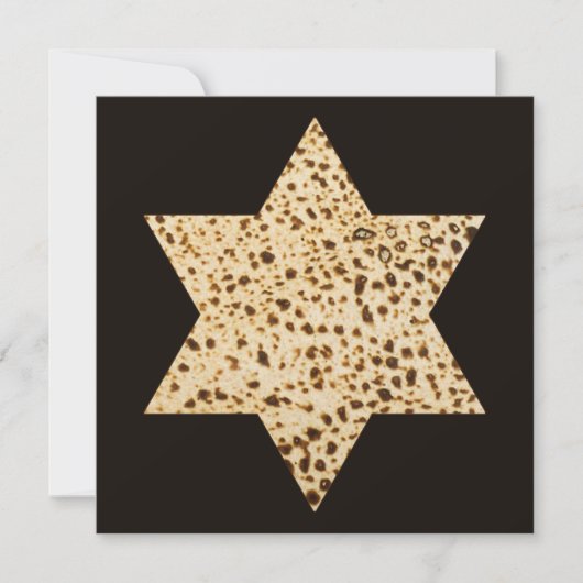 Pascha Matzah Star of David Kaart (Voorkant)