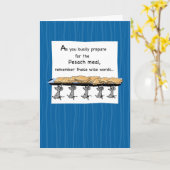 Pascha Matzoh Muizen, humoristisch Kaart (Gele Bloem)